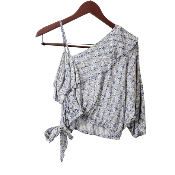 Anthropologie Maeve Imelda One Shoulder Crop Top Size Small - Picture 4 of 14